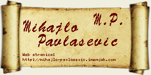 Mihajlo Pavlašević vizit kartica